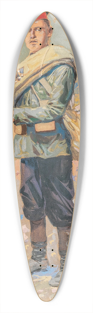 Franz Roubaud - Russischer Infanterist 39.3 inch art pintail longboard deck