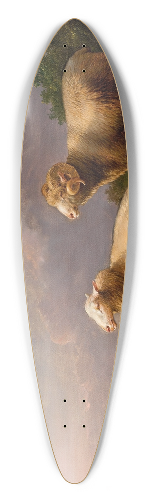 Franz Van Severdonck - Landscape with Sheep 39.3 inch art pintail longboard deck
