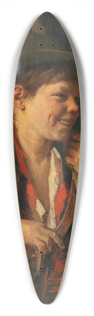 Franz von Defregger - A Tyrolean Shepard Boy 39.3 inch art pintail longboard deck