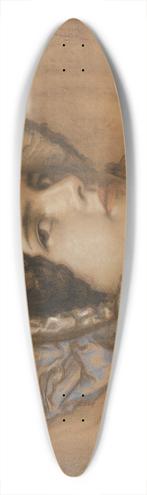 Franz von Stuck - Daughter Mary with a frilly hat 39.3 inch art pintail longboard deck