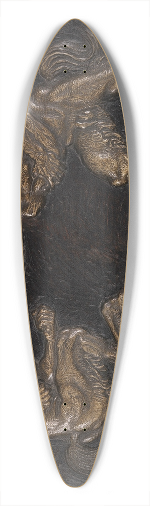 Franz von Stuck - Kmpfende Faune 39.3 inch art pintail longboard deck