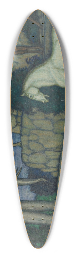 Franz von Stuck - Orpheus and the Animals 39.3 inch art pintail longboard deck