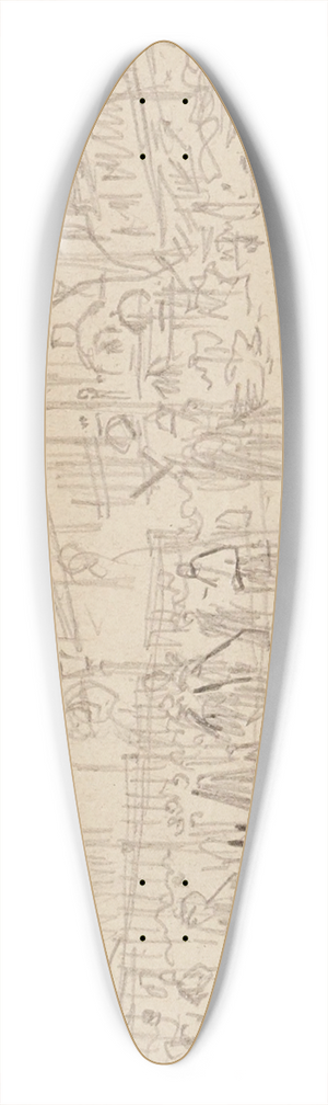 Frdric Houbron - Boulevards extrieurs 39.3 inch art pintail longboard deck