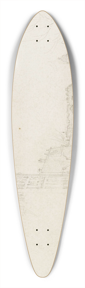 Frdric Houbron - Rue de Paris 39.3 inch art pintail longboard deck
