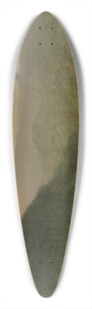 Frederic Edwin Church - Hilly Landscape 39.3 inch art pintail longboard deck