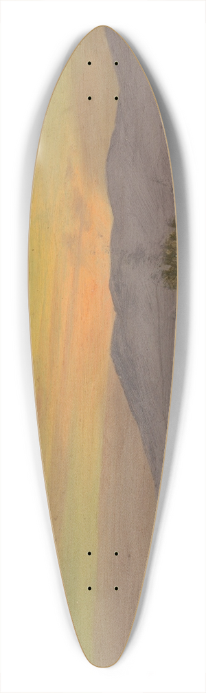 Frederic Edwin Church - Hudson Valley, sunset 39.3 inch art pintail longboard deck