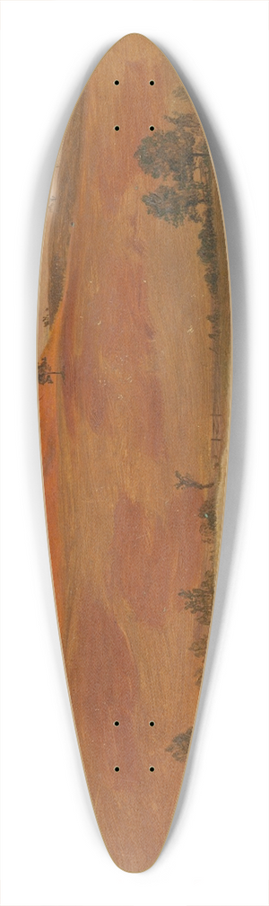 Frederic Edwin Church - Landscape with Low Hill and Fields 39.3 inch art pintail longboard deck