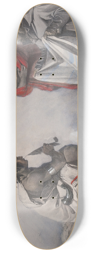 John Richard Coke Smyth - Indians Bartering 8.25 inch art skate deck