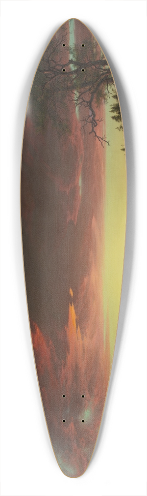 Frederic Edwin Church - Twilight in the Wilderness 39.3 inch art pintail longboard deck
