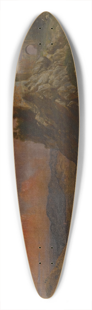 Frederic Edwin Church - Watch Tower in Italy 39.3 inch art pintail longboard deck