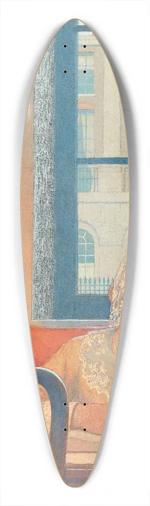 Frederick Cayley Robinson - Evening In London 39.3 inch art pintail longboard deck