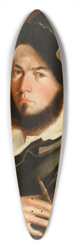 Frederick E. Cohen - Self Portrait 39.3 inch art pintail longboard deck