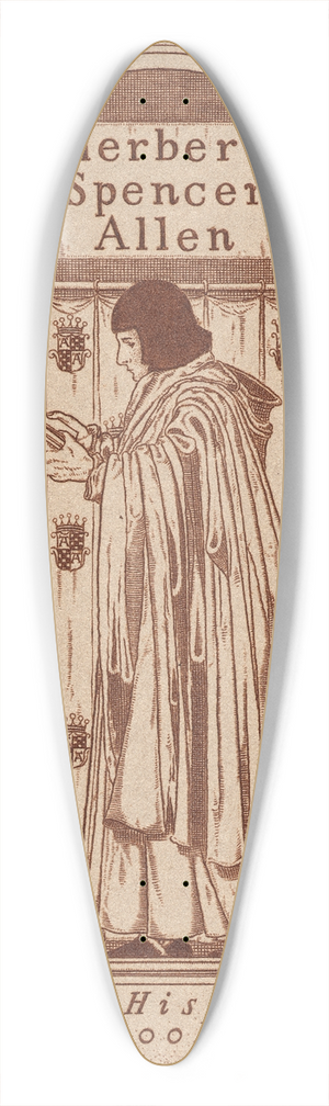 Frederick Garrison Hall - Herbert Spencer Allen, His Book inscribed 39.3 inch art pintail longboard deck