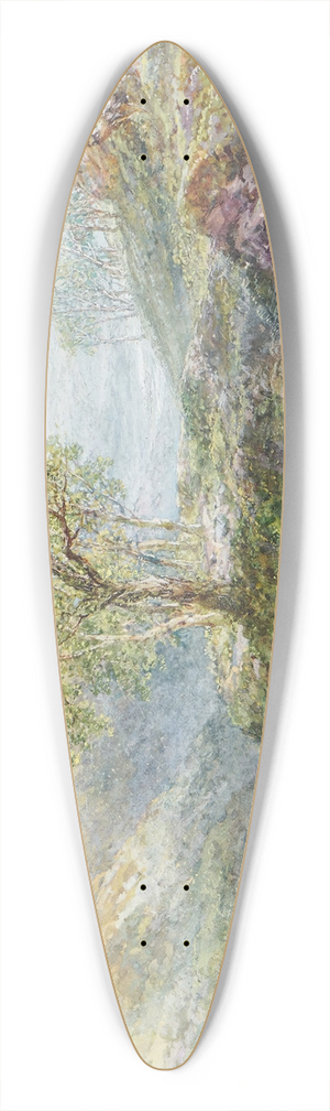 Frederick Henry Henshaw - Castel Dinas Bran, North Wales 39.3 inch art pintail longboard deck