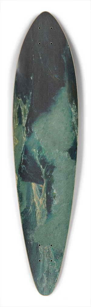 Frederick Judd Waugh - Early Moonrise 39.3 inch art pintail longboard deck