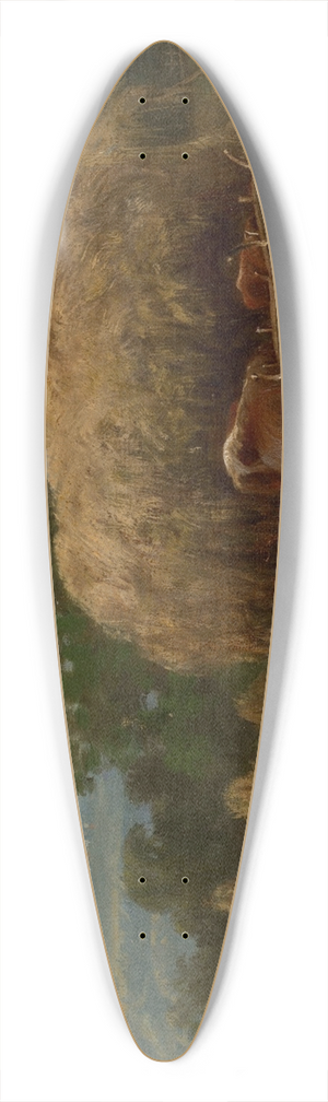 Frederick Rondel - Harvesting 39.3 inch art pintail longboard deck
