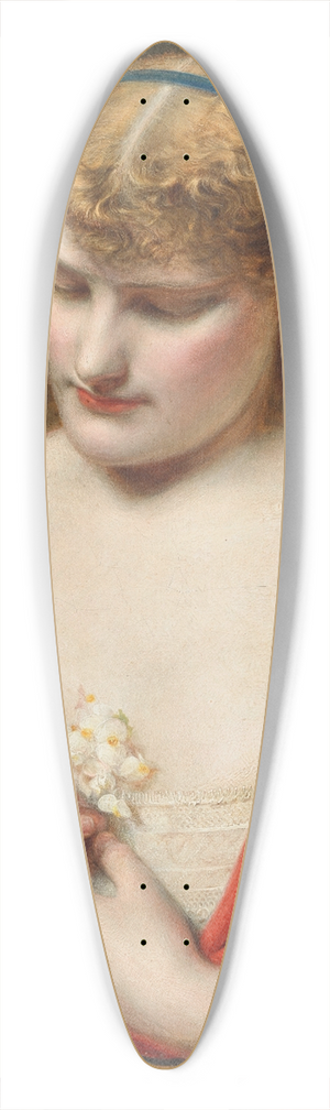 Frederick Sandys - Passion flowers 39.3 inch art pintail longboard deck