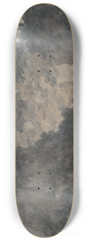 John Robert Cozens - On the Lake of Nemi 8.25 inch art skate deck