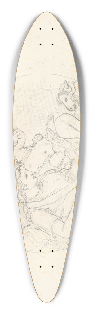 Frederic Leighton - Cupid and a Shepherd 39.3 inch art pintail longboard deck