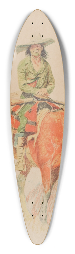 Frederic Remington - Old Ramon 39.3 inch art pintail longboard deck