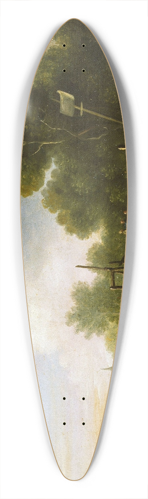 Frederik Petersen - Landscape with a Bridge 39.3 inch art pintail longboard deck