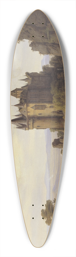 Frederik Sdring - Slottet Bresheim ved Eifelfloden 39.3 inch art pintail longboard deck