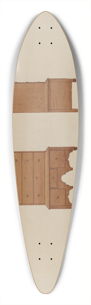 Fred Weiss - Highboy-front and Side Views 39.3 inch art pintail longboard deck