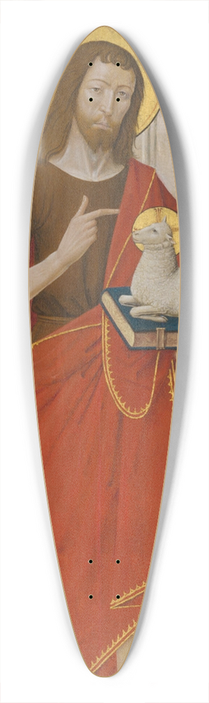 French School - Saint John the Baptist 39.3 inch art pintail longboard deck