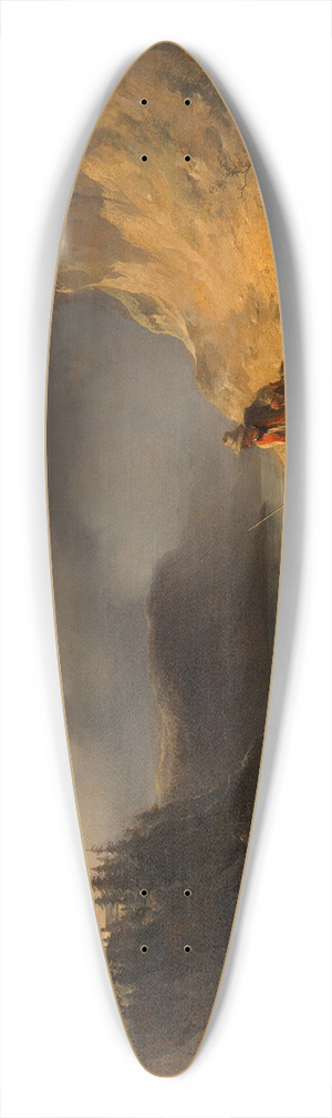 Friedrich August Matthias Gauermann - Ein Schiffszug auf der Donau 39.3 inch art pintail longboard deck