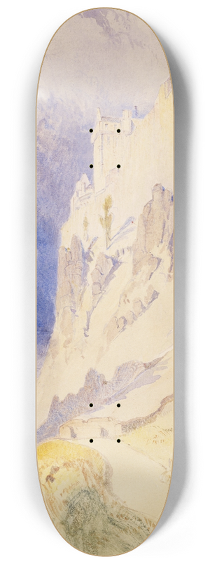 John Ruskin - Dumbarton Castle 8.25 inch art skate deck