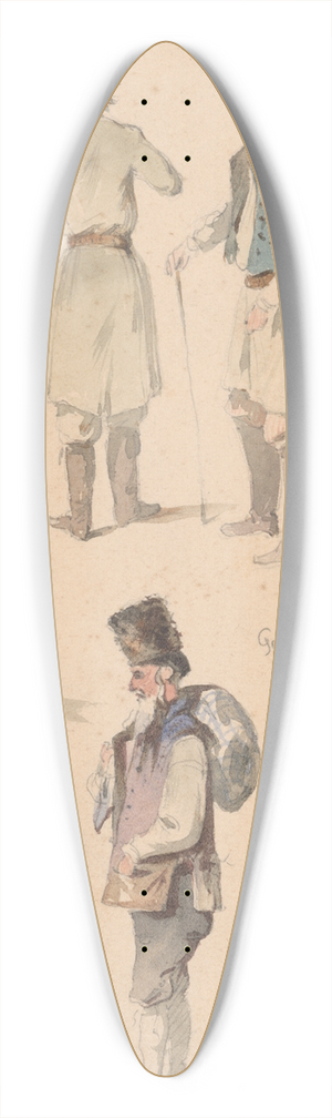 Friedrich Carl von Scheidlin - Costume Study 39.3 inch art pintail longboard deck