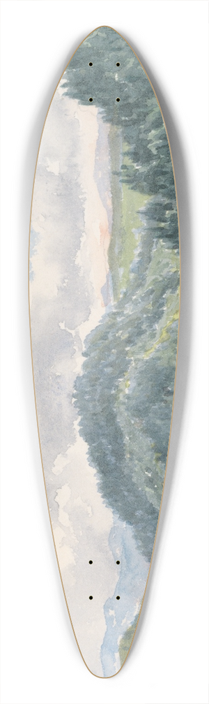 Friedrich Carl von Scheidlin - Mountain Landscape 39.3 inch art pintail longboard deck