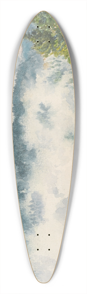 Friedrich Carl von Scheidlin - Mountain Landscape in Mist 39.3 inch art pintail longboard deck