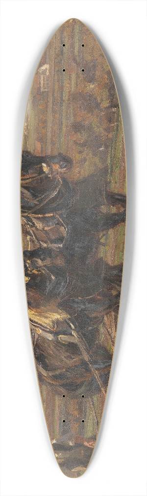 Friedrich Eckenfelder - Pflgender Bauer 39.3 inch art pintail longboard deck