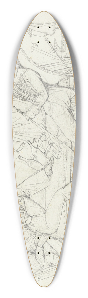 Friedrich Mosbrugger  - Two art students 39.3 inch art pintail longboard deck