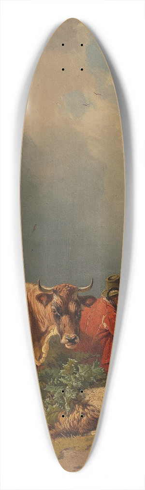 Friedrich Voltz - A Meadow At Noon 39.3 inch art pintail longboard deck