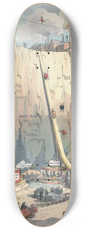 John Samuel Pughe - Save Niagara Falls  from this 8.25 inch art skate deck