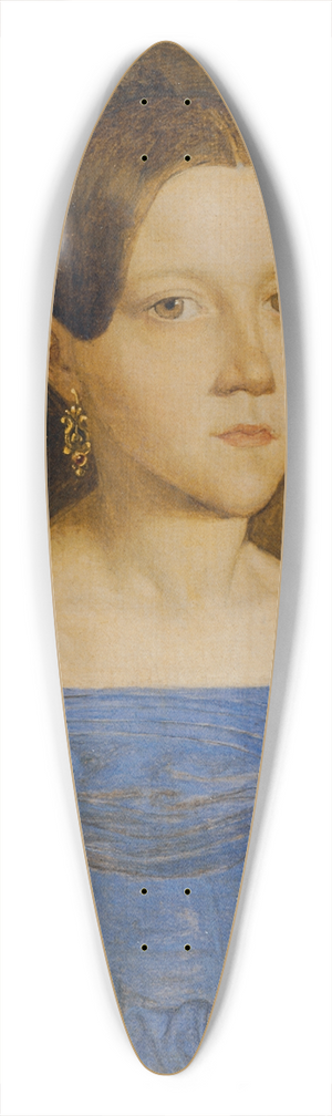 Friedrich Wasmann - Brustbild eines jungen Mdchens in blauem Kleid 39.3 inch art pintail longboard deck