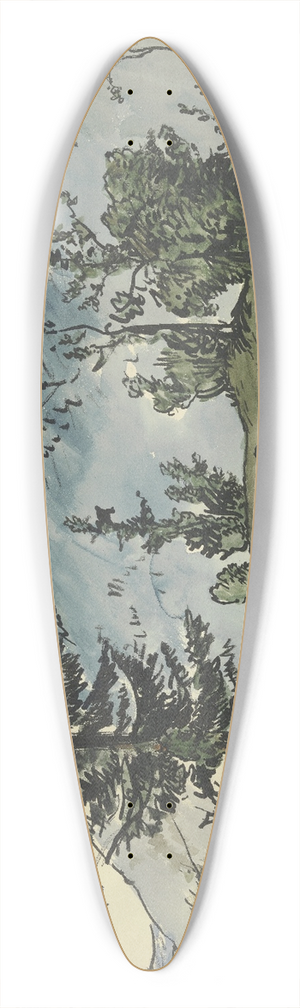 Fried Stern - At the Hammersbach 39.3 inch art pintail longboard deck