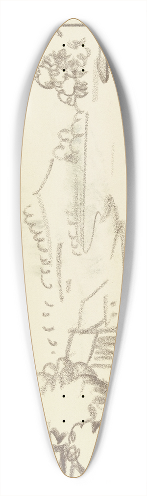 Fried Stern - Near Kufstein 39.3 inch art pintail longboard deck