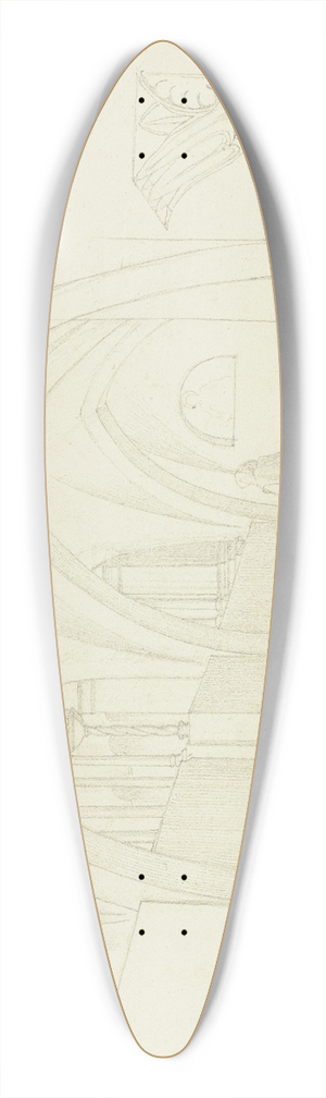 Fritz Bamberger - Das Kloster Santa Scolastica bei Subiaco 39.3 inch art pintail longboard deck