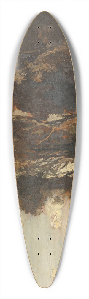 Fritz Halberg-Krauss - Flusslandschaft mit Khen 39.3 inch art pintail longboard deck