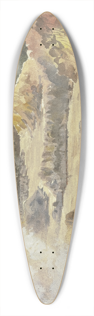 Fritz Hauck - Bird crater on Java 39.3 inch art pintail longboard deck
