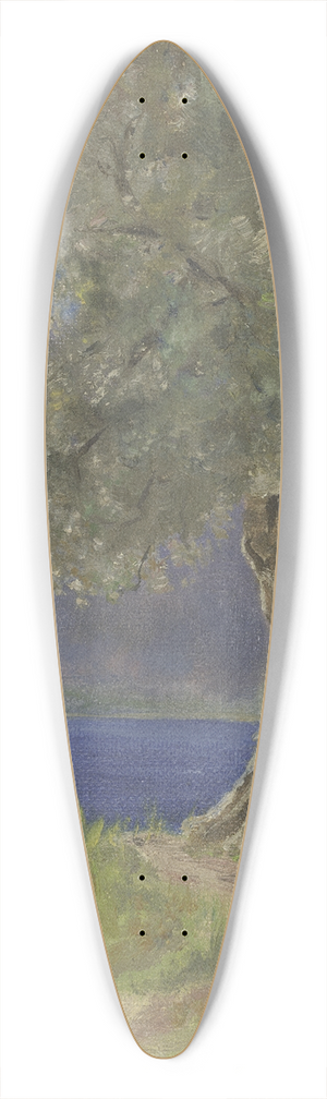 Fritz Hauck - Olivenbaumgruppe an einem italienischen See 39.3 inch art pintail longboard deck