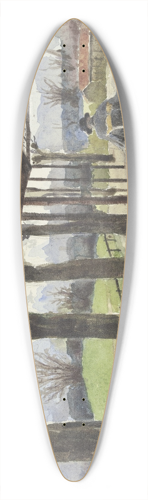 Fritz Hauck - View from Tutzing 39.3 inch art pintail longboard deck