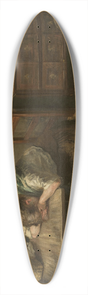 Fritz von Uhde - Abandoned 39.3 inch art pintail longboard deck