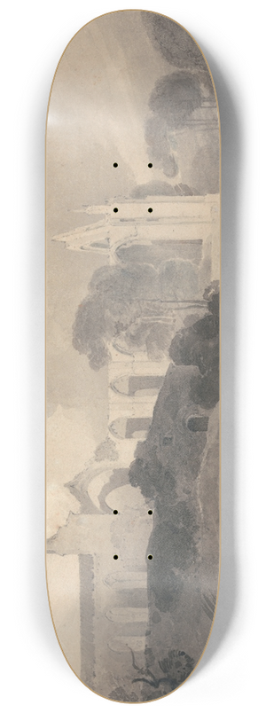 John Sell Cotman - Bolton Priory, Yorkshire 8.25 inch art skate deck