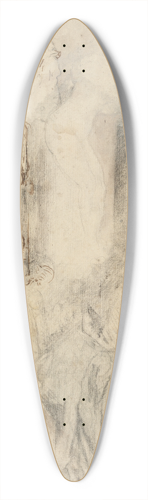 Gabriel Jacques de Saint-Aubin - Sheet of Studies 39.3 inch art pintail longboard deck