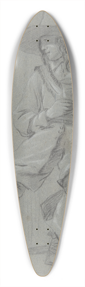 Gabriel Metsu - Seated Cavalier with Glass 39.3 inch art pintail longboard deck