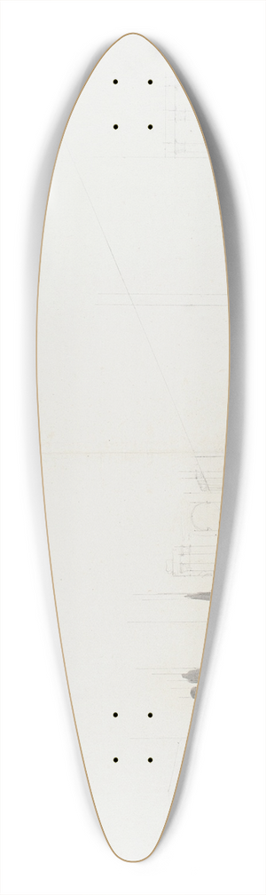 Gaetano Gandolfi - Figures and Animals in Deep Architectural Setting 39.3 inch art pintail longboard deck